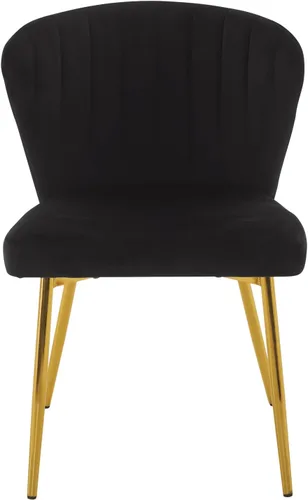 Miniatura 7 de ANOUR Juego de 2 sillas de comedor, modernas sillas de cocina de terciopelo, sillas laterales tapizadas con patas de metal dorado para comedor, sala