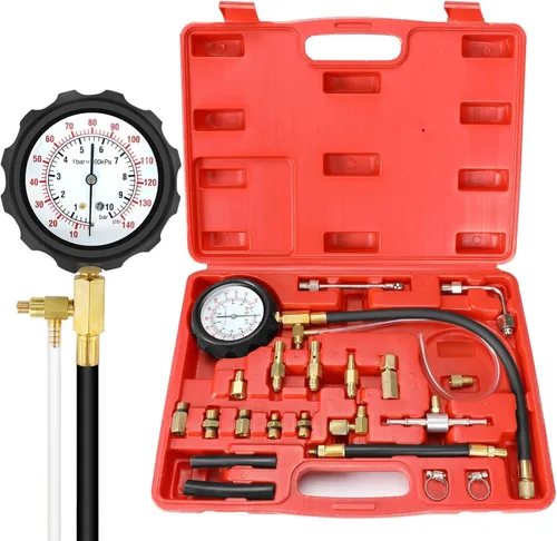 BETOOLL HW0138 0-140PSI kit de herramientas para el auto con medidor de presión de la bomba de inyección de combustible.