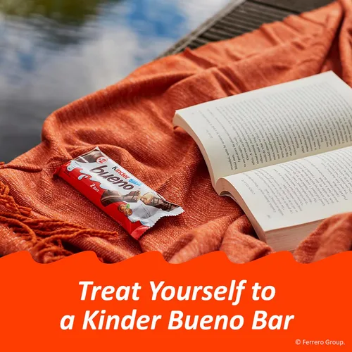 Miniatura 7 de Kinder Bueno Crema de chocolate con leche y avellanas, paquete de 30 unidades, 2 barras de chocolate envueltas individualmente por paquete, 1.5