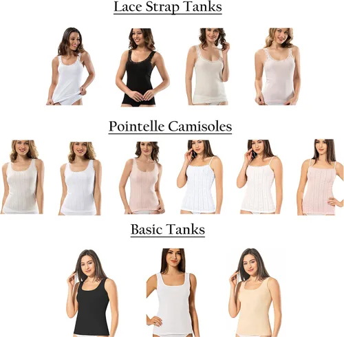 Miniatura 7 de VAVONNE Camiseta sin mangas tipo camisola para mujer, toda de algodón, aireada, suave y cómoda