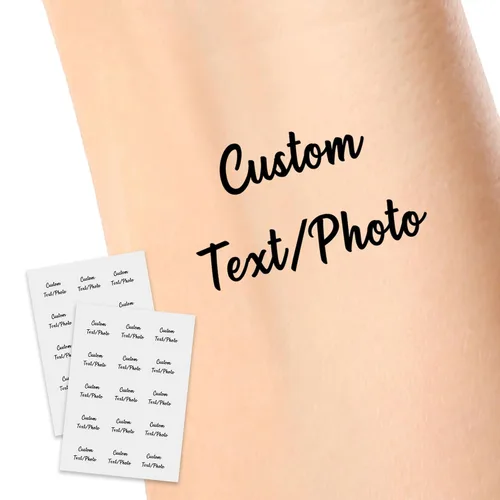 Miniatura 11 de YESCUSTOM Tatuajes temporales personalizados con foto, tatuaje facial personalizado con logotipo para adultos, parejas, mujeres, hombres, tatuajes