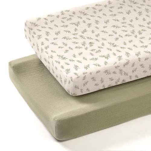 Miniatura 24 de lulumoon Funda para cambiador de pañales de bebé: Funda de almohadilla de muselina para cambiador de pañales - Fundas de cambiador para niñas y niños
