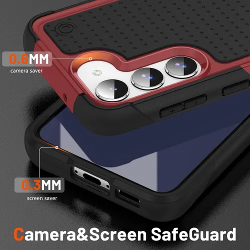 Miniatura 6 de Asuwish Funda protectora para Samsung Galaxy S23 5G con protector de pantalla de vidrio templado y accesorios de celda, protección de doble capa