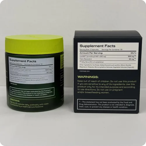 Miniatura 11 de Cata-Kor Suplemento liposomal de NAD con resveratrol - Alternativa al suplemento NMN - Probado por terceros - Suministro de 30 días - Resveratrol