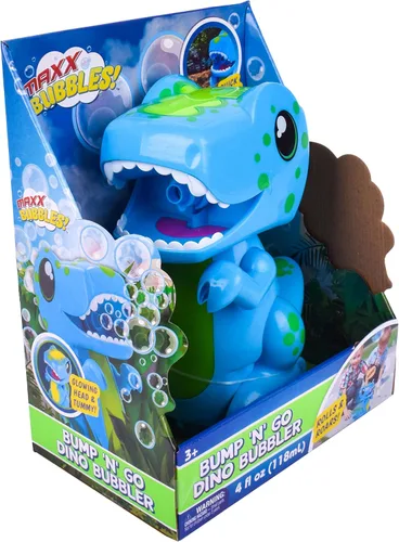 Miniatura 9 de Bump N Go Dino - Soplador de burbujas en movimiento para niños, luces y sonidos, burbujas de dinosaurio, giros y movimientos, juguete exterior