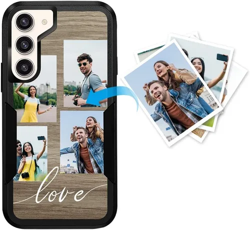 Miniatura 23 de Funda protectora personalizada para Samsung Galaxy S22 Ultra 5G (versión 2022), funda protectora de doble capa resistente con múltiples fotos, a