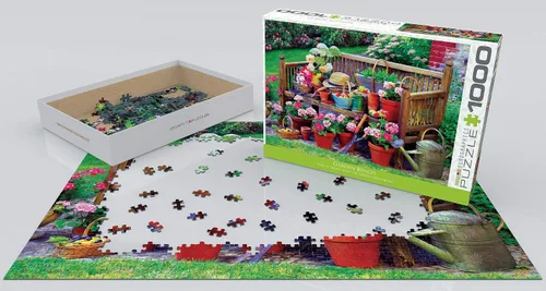 Miniatura 3 de EuroGraphics (EURHR) Rompecabezas de 1000 piezas de banco de jardín de 1000 piezas