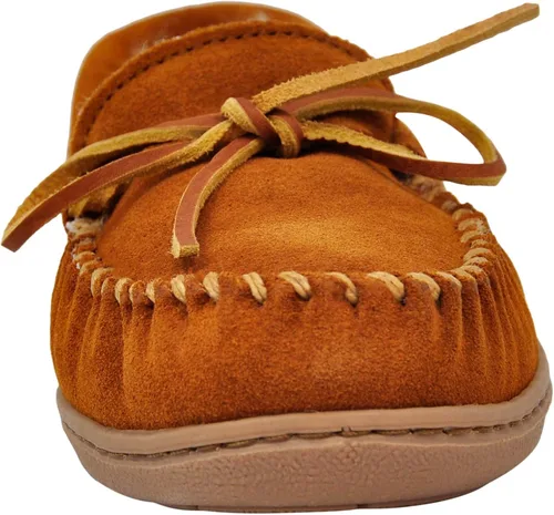 Miniatura 2 de Minnetonka Moc de suela dura de oveja para mujer, Tan dorado