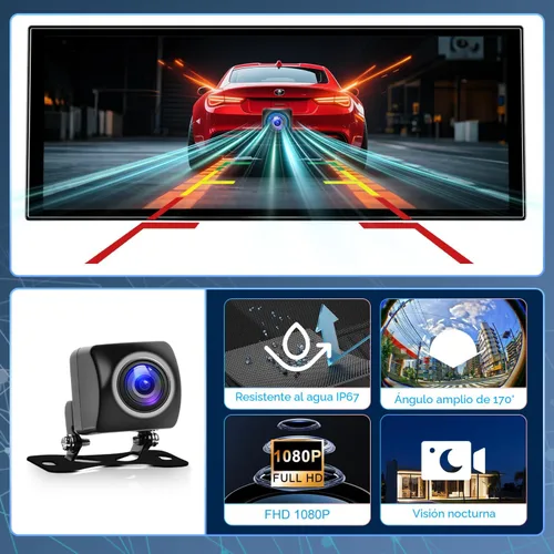 Miniatura 9 de Pantalla táctil de 60 fps totalmente laminada de 11 pulgadas, pantalla de reproducción inalámbrica Accfly para Apple Carplay y Android Auto