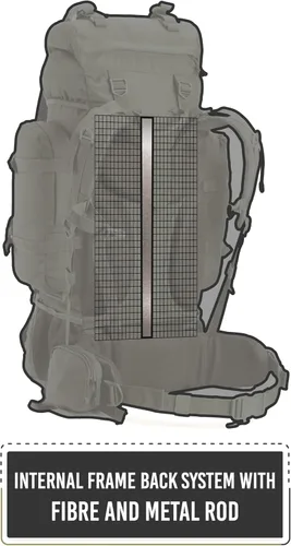 Miniatura 6 de Tripole Colonel Mochila de 95 Litros + Paquete de Día Desmontable, Negro, Mochila