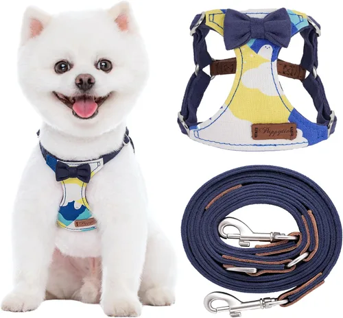 Miniatura 13 de Puppytie Arnés sin tirones para perro, con correa multifunción, pechera suave y ajustable para mascota, no ahorca, chaleco a prueba de escape, rosa