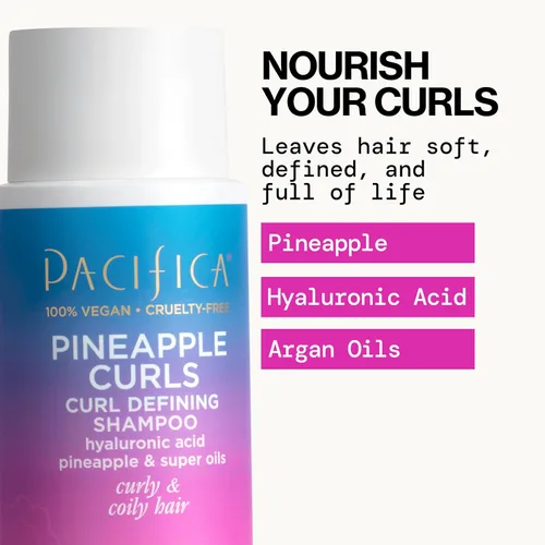 Miniatura 4 de Pacifica Juego de Champú y Acondicionador Rizos de Piña – Cuidado Capilar Definidor de Rizos para Cabello Rizado y Crespo, Realza el Volumen