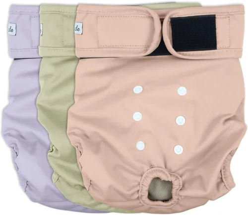 Pañales lavables para perros, para hembras caninas, reutilizables, para periodo de celo, altamente absorbentes, para incontinencia, con broches