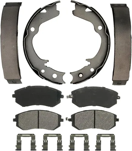 Miniatura 22 de Detroit Axle - Kit de freno trasero para Honda Civic CRX Prelude Acura Integra Rotores de freno perforados y ranurados Pastillas de freno