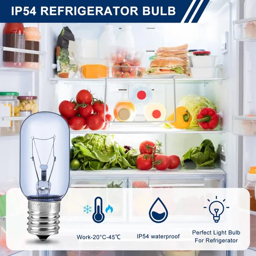 Miniatura 3 de AMI PARTS T8 25W Foco de Refrigerador 297048600 241552802 Azul Compatible con Refrigerador Electr-olux Frigi-daire Foco de Refrigerador 1056577