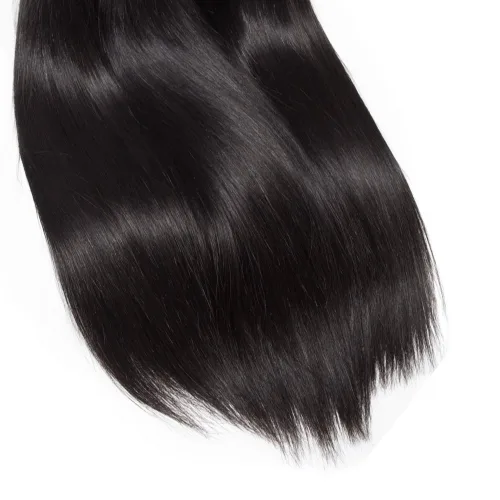 Miniatura 5 de Cynosure - Extensiones de pelo brasileño liso, 3 paquetes, grado 8a, sin procesar, color negro natural, 3 paquete, Negro natural