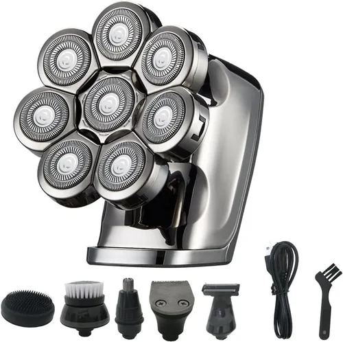Afeitadoras de cabeza para hombres calvos, 6 en 1, máquina de afeitar eléctrica 8D para hombres, máquina de afeitar para hombres, máquina de afeitar