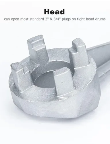 Miniatura 4 de Mellbree - Llave de tapón de aluminio - Herramienta para abrir barriles de galones de 10, 15, 20, 30, 50, 55 galones - Se ajusta a tapas de bung