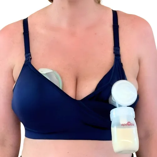Miniatura 10 de Supermom Silhouette with Light Fixed Pads, Pumping Bra Hands Free, Adjustable Pumping & Nursing Bra for All Breast Pumps