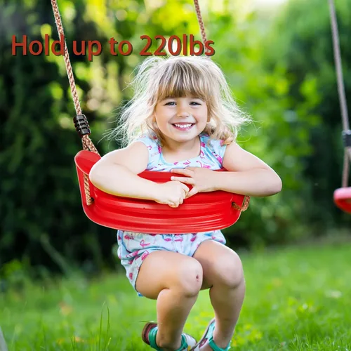 Miniatura 7 de WUWEOT Asiento de columpio para árbol, asiento de columpio para niños al aire libre, asiento colgante de plástico para árbol de 220 libras