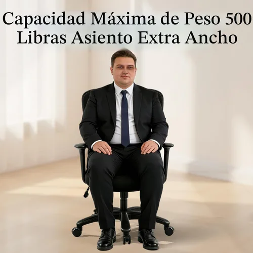 Miniatura 7 de YFO Silla de oficina grande y alta de 500 libras, silla de escritorio para computadora con soporte lumbar ajustable, malla ergonómica resistente