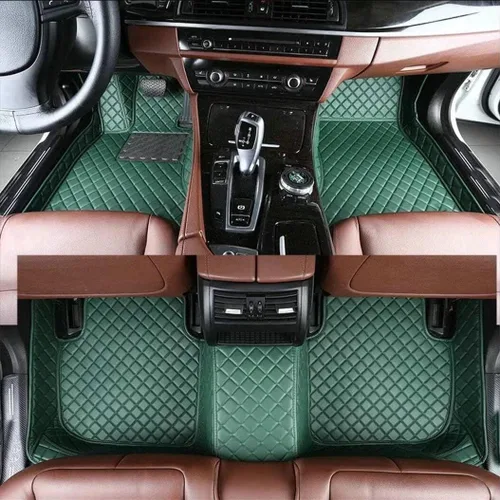 Miniatura 37 de Personaliza las alfombrillas de cuero de lujo de protección para todo tipo de clima para automóviles, SUV y camiones según el modelo automotriz beige