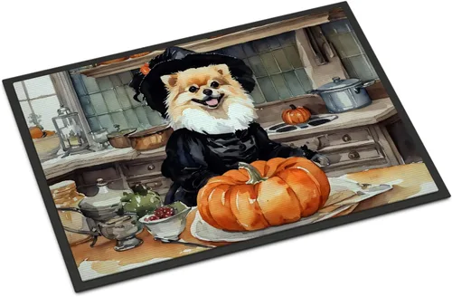 Miniatura 8 de Caroline's Treasures DAC1720MAT Affenpinscher - Tapete de otoño para cocina, con calabazas, 18 x 27 pulgadas, tapete para puerta delantera