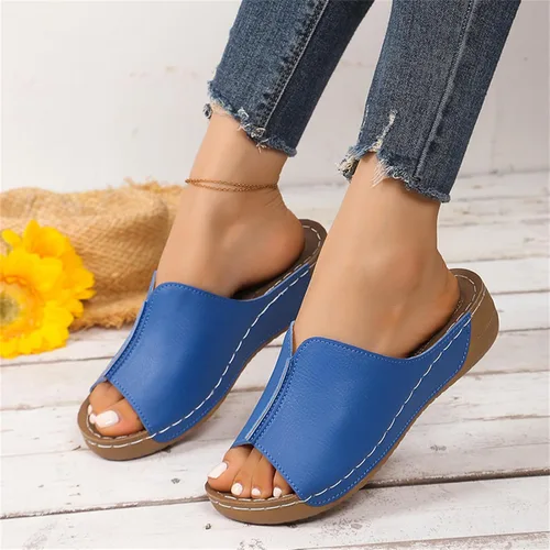 Miniatura 3 de Orthopedic Sandals For Women Dressy Platform Flip Flops Comfortable Walking Orthotic Slippers with Arch Support 2026 Blue