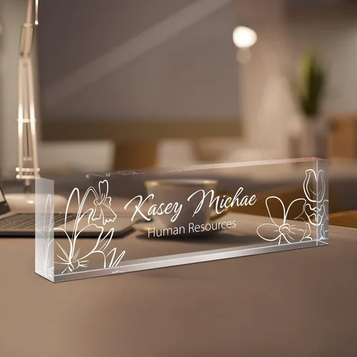 Miniatura 23 de Placa de Nombre Personalizada para Escritorio, Placas de Nombre Personalizadas para Escritorios, Placa de Nombre Personalizada de Acrílico