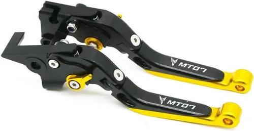 Miniatura 17 de Para Yamaha MT-07 FZ-07 FZ07 MT07 FZ 07 2014 2023 motocicleta ajustable plegable extensible embrague palancas de freno de embrague (color : 1)