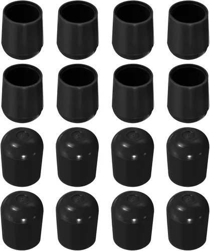 Miniatura 12 de uxcell Protectores de suelo para patas de silla, 16 tapas redondas de plástico para patas de silla, fundas antideslizantes para patas de muebles
