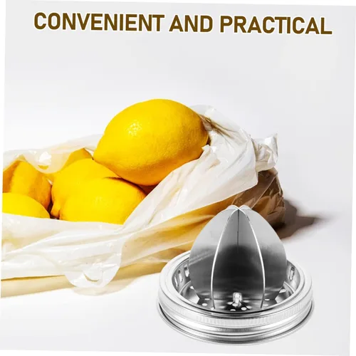 Miniatura 8 de PRETYZOOM Exprimidor manual de cítricos, exprimidor de limón de mano de acero inoxidable para naranjas, extracción eficiente de jugo con agarre