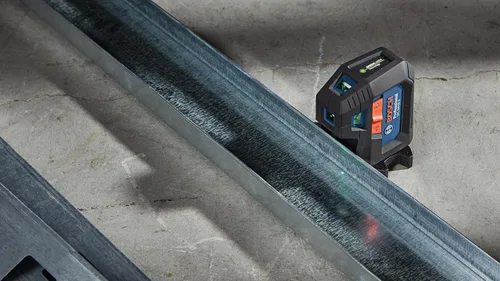 Miniatura 9 de BOSCH Láser de alineación autonivelante de haz verde GPL100-50G, incluye 2 baterías AA, montaje multiusos integrado y estuche de transporte duro