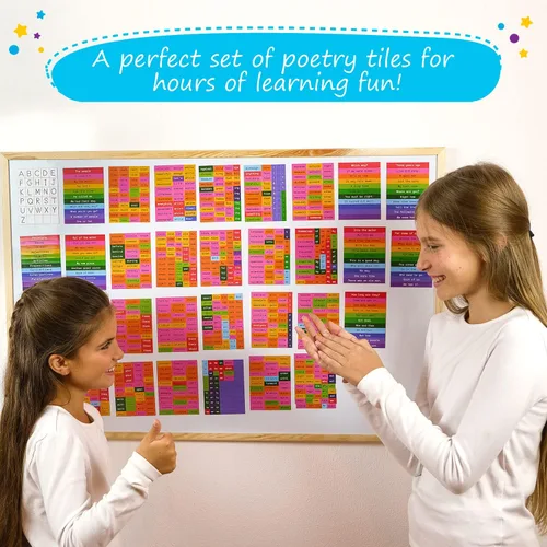 Miniatura 2 de 1047 imanes de poesía para niños, palabras magnéticas, imanes de nevera para nevera, imán de palabras para refrigerador, construcción de oraciones