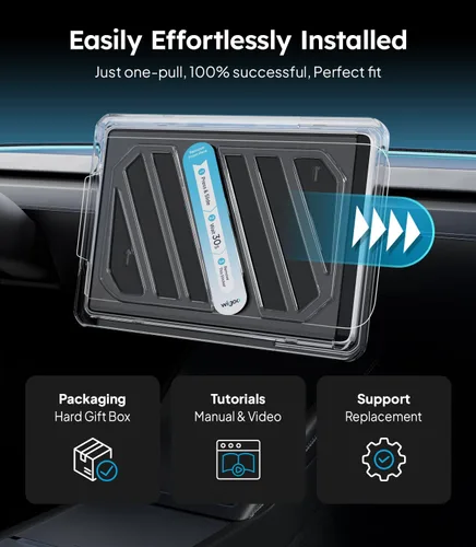 Miniatura 7 de Wigoo Protector de pantalla para Tesla Model 3 (2024 ~ 2026) y Model Y Premium 2025 mate [sin reflejos ni huellas dactilares] Accesorios