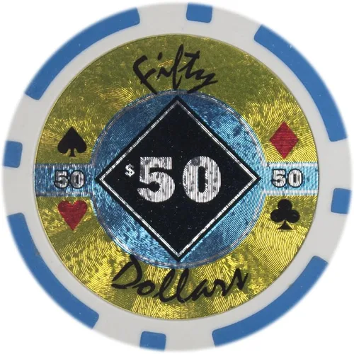 Miniatura 7 de Brybelly Black Diamond Poker Chip - Compuesto de arcilla pesada de 0.49 oz, paquete de 50 ($0.50 naranja)