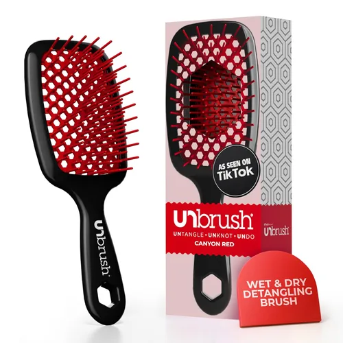 Miniatura 32 de FHI Heat UNbrush - Cepillo desenredante para cepillar sin dolor en cabello húmedo o seco — Cerdas antiestáticas DuoFlex duraderas, mango ligero