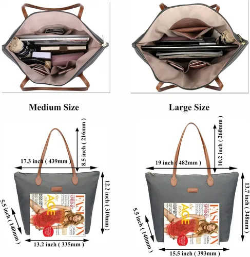 Miniatura 4 de NNEE Bolso de nylon ligero resistente al agua del bolso de mano, Oro