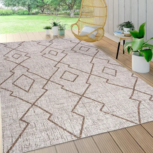 Miniatura 8 de Eyely BMS128A-28 - Alfombra tribal de Papá Noel Mónica Carwa con diseño de enrejado de diamantes para interiores y exteriores, estilo bohemio