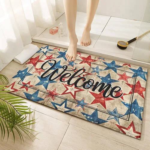 Miniatura 20 de Tapete de baño de mármol blanco y negro, antideslizante, lavable, de secado rápido, para entrada, interior y exterior, lavandería, 17 x 30 pulgadas