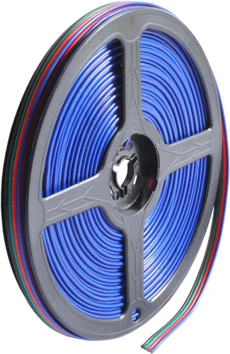 Miniatura 7 de 32,8 pies/10 m 2 pines 20 AWG Cable de extensión eléctrica de 2 conductores, línea de cable de conexión engarzado, rojo y negro, para cinta de LED