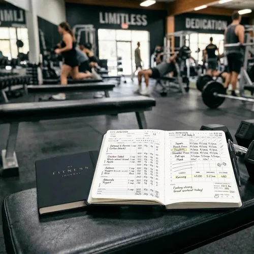 Miniatura 7 de &And Per Se Diario de entrenamiento y alimentos – Diario de fitness con rastreador de dieta diario y libro de registro de ejercicios de gimnasio