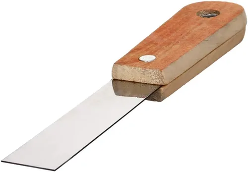 Miniatura 8 de Bettomshin 1 espátula de masilla, cuchillo de acero al carbono de 6 pulgadas con mango de madera, juego de herramientas para masilla, raspador