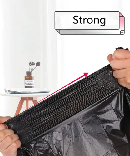 Miniatura 4 de Bolsa de basura negra de 9 a 12 galones de alto, bolsa de basura para cocina, bolsa de basura (9-12 galones (100 unidades), color negro