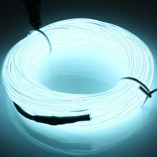 Miniatura 15 de JIGUOOR - Tira de luces de neón brillantes con cable EL y paquete de baterías, de 9.8 pies, 360 ° de iluminación, para bricolaje, festivales, Azul