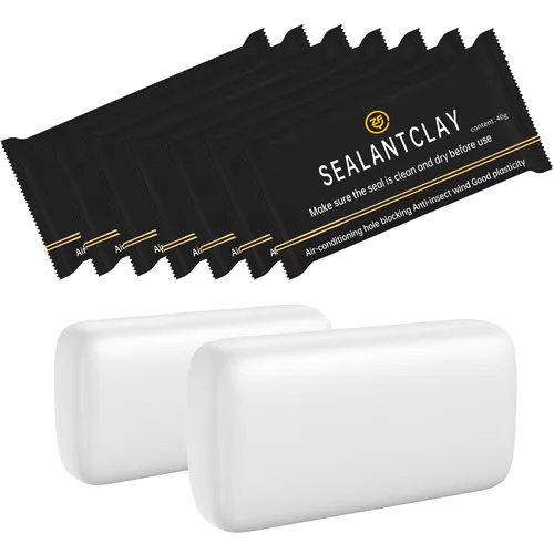 Paquete de 6 masillas de sellado impermeables, arcilla de reparación de sello de conducto blanco, masilla de fontanero moldeable para electricidad,