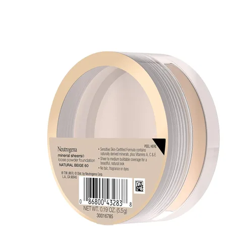 Miniatura 15 de Neutrogena Mineral Sheers - Base de maquillaje ligera en polvo suelto con vitaminas A, C y E, cobertura transparente a media, mejorador del tono