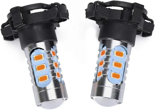 Miniatura 3 de 2 piezas de ámbar sin errores LED SMD PY24W luces de señal de giro para BMW E90 E92 E93 328i 335i M3