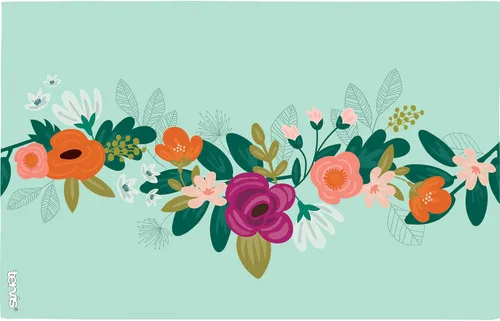 Miniatura 2 de Tervis Neo Mint Floral Hecho en Estados Unidos - Vaso aislado de doble pared con aislamiento mantiene las bebidas frías y calientes, 16 onzas