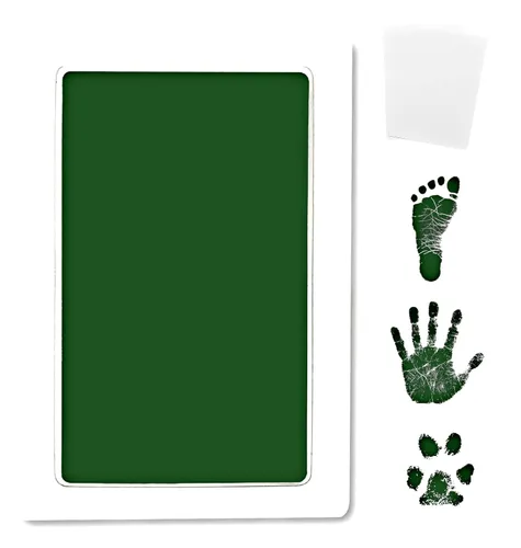 Kit de almohadillas de tinta sin tinta grande de toque limpio para huellas de bebé, huellas de manos y huellas de patas de mascotas - Sin desorden